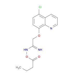 Ethanimidamide, 2-[(5-chloro-8-quinolinyl)oxy]-N-(1-oxobutoxy)-