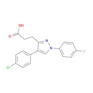 1H-Pyrazole-3-propanoic acid, 4-(4-chlorophenyl)-1-(4-fluorophenyl)-