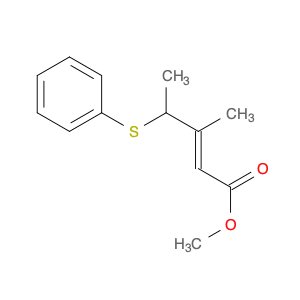 2-Pentenoic acid, 3-methyl-4-(phenylthio)-, methyl ester, (E)-