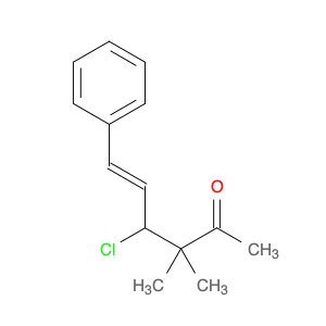 5-Hexen-2-one, 4-chloro-3,3-dimethyl-6-phenyl-, (E)-