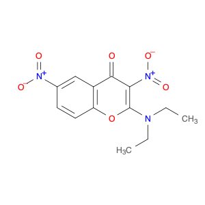 4H-1-Benzopyran-4-one, 2-(diethylamino)-3,6-dinitro-