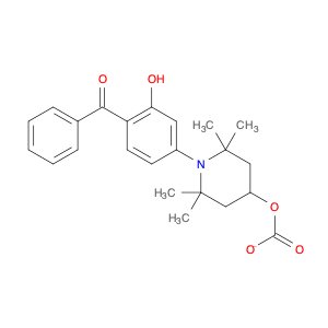 Carbonic acid, 4-benzoyl-3-hydroxyphenyl2,2,6,6-tetramethyl-4-piperidinyl ester