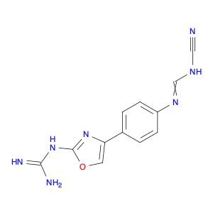 Guanidine, [4-[4-[[(cyanoamino)methylene]amino]phenyl]-2-oxazolyl]-