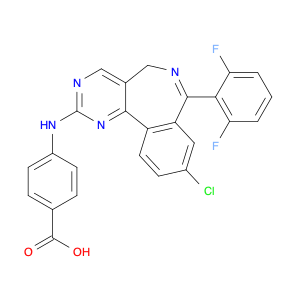 4-[[9-Chloro-7-(2,6-difluorophenyl)-5H-pyrimido[5,4-d][2]benzazepin-2-yl]amino]benzoic acid