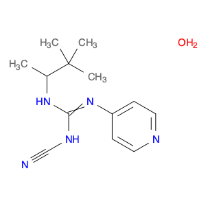 Guanidine,N-cyano-N'-4-pyridinyl-N''-(1,2,2-trimethylpropyl)-, hydrate (1:1)