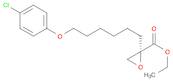 Oxiranecarboxylic acid, 2-[6-(4-chlorophenoxy)hexyl]-, ethyl ester, (2S)-