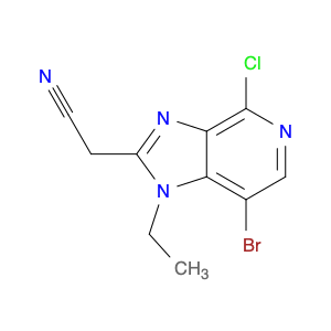 2-(7-Bromo-4-chloro-1-ethyl-1H-imidazo[4,5-c]pyridin-2-yl)acetonitrile