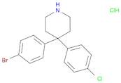 Piperidine, 4-(4-bromophenyl)-4-(4-chlorophenyl)-, hydrochloride