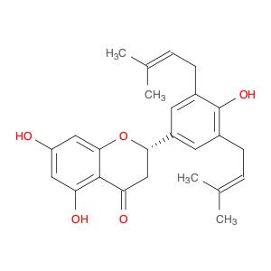 4H-1-Benzopyran-4-one,2,3-dihydro-5,7-dihydroxy-2-[4-hydroxy-3,5-bis(3-methyl-2-buten-1-yl)phenyl]…