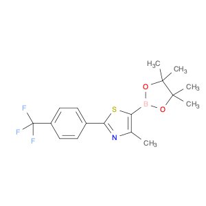 4-methyl-5-(4,4,5,5-tetramethyl-1,3,2-dioxaborolan-2-yl)-2-[4-(trifluoromethyl)phenyl]-1,3-thiazole