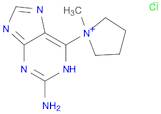 Pyrrolidinium, 1-(2-amino-1H-purin-6-yl)-1-methyl-, chloride