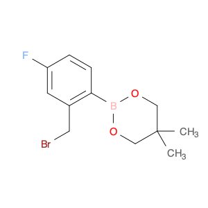 2-Bromomethyl-4-fluorophenylboronic acid, neopentyl glycol ester