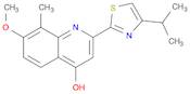 4-Quinolinol, 7-methoxy-8-methyl-2-[4-(1-methylethyl)-2-thiazolyl]-