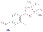 3-Fluoro-4-(tetramethyl-1,3,2-dioxaborolan-2-yl)benzamide