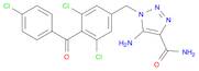 5-Amino-1-(3,5-dichloro-4-(4-chlorobenzoyl)benzyl)-1H-1,2,3-triazole-4-carboxamide