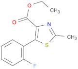 ETHYL 5-(2-FLUOROPHENYL)-2-METHYL-1,3-THIAZOLE-4-CARBOXYLATE