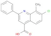 4-quinolinecarboxylic acid, 7-chloro-8-methyl-2-phenyl-