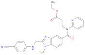 Ethyl 3-(2-(((4-cyanophenyl)amino)methyl)-1-methyl-N-(pyridin-2-yl)-1H-benzo[d]imidazole-5-carbo...