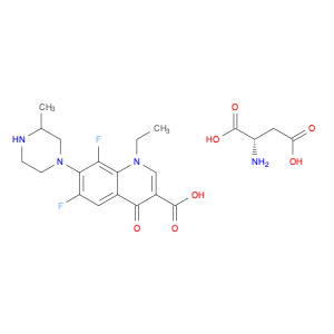 (S)-2-Aminosuccinic acid 1-ethyl-6,8-difluoro-7-(3-methylpiperazin-1-yl)-4-oxo-1,4-dihydroquinolin…