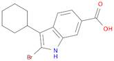 2-Bromo-3-cyclohexyl-1H-indole-6-carboxylic acid