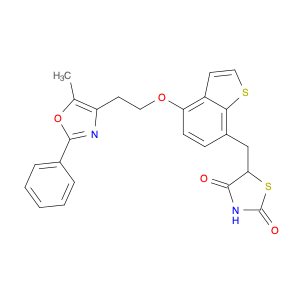 5-((4-(2-(5-methyl-2-phenyloxazol-4-yl)ethoxy)benzo[b]thiophen-7-yl)methyl)thiazolidine-2,4-dione