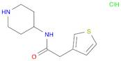 N-Piperidin-4-yl-2-thiophen-3-yl-acetaMide hydrochloride, 98+% C11H17ClN2OS, MW