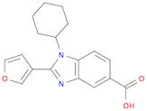 1H-Benzimidazole-5-carboxylicacid, 1-cyclohexyl-2-(3-furanyl)-