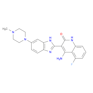 2(1H)-Quinolinone,4-amino-5-fluoro-3-[6-(4-methyl-1-piperazinyl)-1H-benzimidazol-2-yl]-