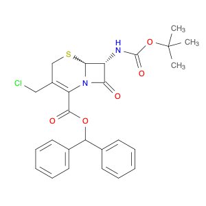 (6R,7R)-Benzhydryl 7-((tert-butoxycarbonyl)amino)-3-(chloromethyl)-8-oxo-5-thia-1-azabicyclo[4.2.0…