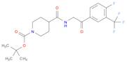 tert-butyl 4-(2-(4-fluoro-3-(trifluoromethyl)phenyl)-2-oxoethylcarbamoyl)piperidine-1-carboxylate