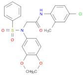 2-[N-(BENZENESULFONYL)-3,4-DIMETHOXYANILINO]-N-(4-CHLORO-2- METHYLPHENYL)ACETAMIDE