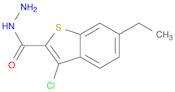 Benzo[b]thiophene-2-carboxylicacid, 3-chloro-6-ethyl-, hydrazide