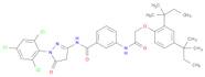 3-(2-(2,4-Di-tert-pentylphenoxy)acetamido)-N-(5-oxo-1-(2,4,6-trichlorophenyl)-4,5-dihydro-1H-pyraz…