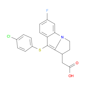 2-(9-((4-Chlorophenyl)thio)-6-fluoro-2,3-dihydro-1H-pyrrolo[1,2-a]indol-1-yl)acetic acid