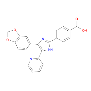 4-(4-(Benzo[d][1,3]dioxol-5-yl)-5-(pyridin-2-yl)-1H-imidazol-2-yl)benzoic acid