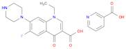 1-Ethyl-6-fluoro-4-oxo-7-(piperazin-1-yl)-1,4-dihydroquinoline-3-carboxylic acid compound with nic…