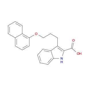 3-(3-(Naphthalen-1-yloxy)propyl)-1H-indole-2-carboxylic acid
