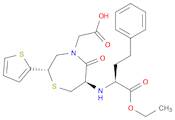 2-((2S,6R)-6-(((S)-1-Ethoxy-1-oxo-4-phenylbutan-2-yl)amino)-5-oxo-2-(thiophen-2-yl)-1,4-thiazepan-…