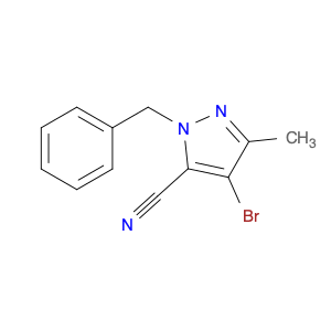 1-Benzyl-4-bromo-3-methyl-1H-pyrazole-5-carbonitrile