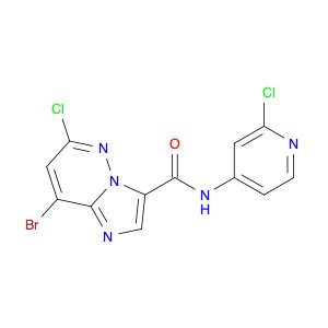 8-Bromo-6-chloro-N-(2-chloropyridin-4-yl)imidazo[1,2-b]pyridazine-3-carboxamide