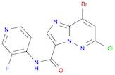 8-Bromo-6-chloro-N-(3-fluoropyridin-4-yl)imidazo[1,2-b]pyridazine-3-carboxamide