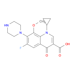 1-Cyclopropyl-6-fluoro-8-methoxy-4-oxo-7-(piperazin-1-yl)-1,4-dihydroquinoline-3-carboxylic acid