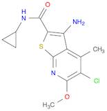 3-Amino-5-chloro-N-cyclopropyl-6-methoxy-4-methylthieno[2,3-b]pyridine-2-carboxamide