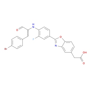 2-[4-[[3-(4-BROMOPHENYL)-1-OXO-2-ALLYL]AMINO]-3-FLUOROPHENYL]-5-BENZOXAZOLEACETIC ACID