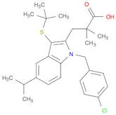 1H-Indole-2-propanoic acid,1-[(4-chlorophenyl)methyl]-3-[(1,1-dimethylethyl)thio]-a,a-dimethyl-5...