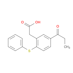 2-Phenylthio-5-propionylphenylacetic acid