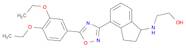 2-(4-(5-(3,4-Diethoxyphenyl)-1,2,4-oxadiazol-3-yl)-2,3-dihydro-1H-inden-1-ylamino)ethanolhydrochlo…