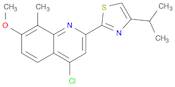 Quinoline, 4-chloro-7-methoxy-8-methyl-2-[4-(1-methylethyl)-2-thiazolyl]-