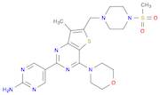 5-(7-Methyl-6-((4-(methylsulfonyl)piperazin-1-yl)methyl)-4-morpholinothieno[3,2-d]pyrimidin-2-yl)p…