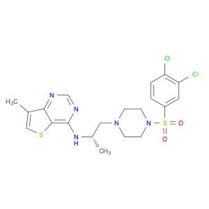 (S)-N-(1-(4-((3,4-Dichlorophenyl)sulfonyl)piperazin-1-yl)propan-2-yl)-7-methylthieno[3,2-d]pyrim...